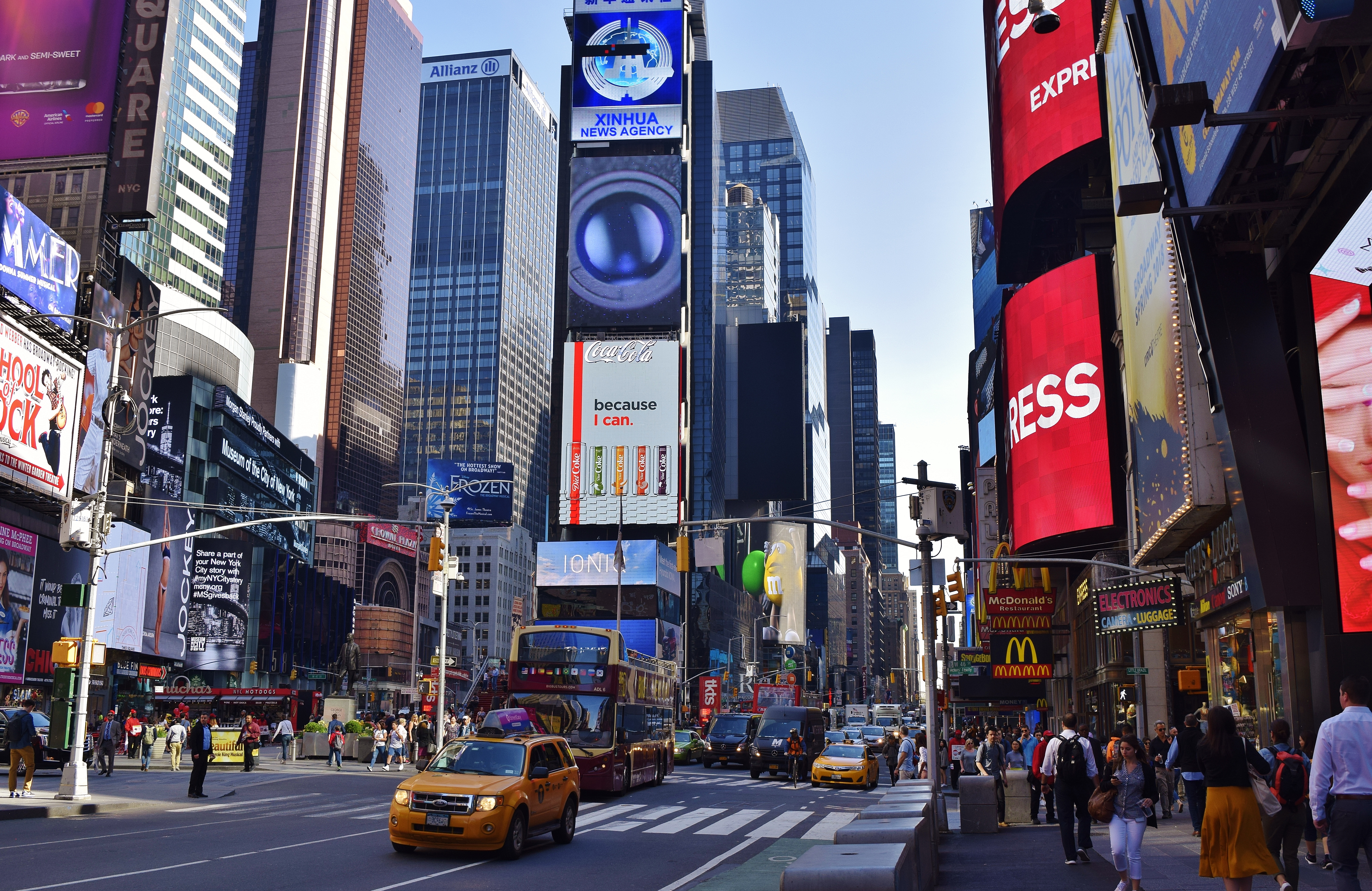 A shot of Times Square.