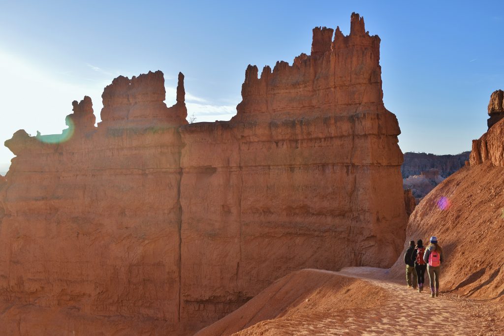 Walking on the Navajo Loop Trail in Bryce Canyon