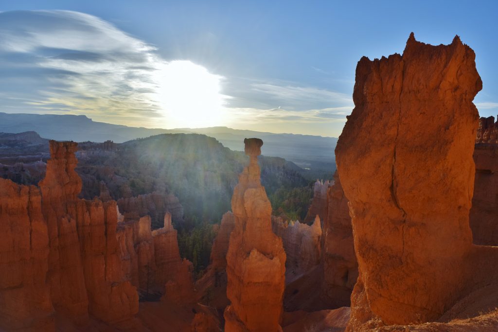 Thor's Hammer right after sunrise in Bryce Canyon.